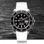 RUBBER B White Rubber Strap for Rolex Submariner Watch - Classic Series